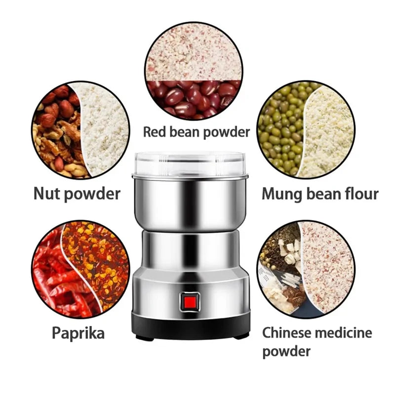 Mini Electric Coffee & Spice Grinder – Kitchen Essential for Grinding Beans, Nuts & Spices