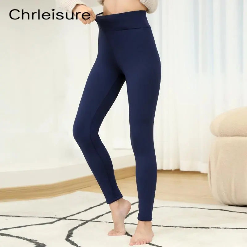 Fleece Lined Winter Thermal Leggings with Pockets - Stay Warm and Functional