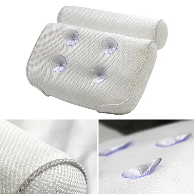 3D Mesh Spa Bath Tub Pillow with Suction Cups – Ultimate Relaxation & Comfort