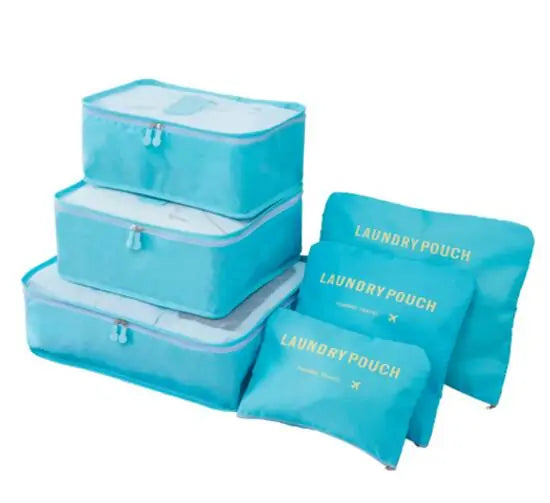 Travel Packing Cubes, light blue