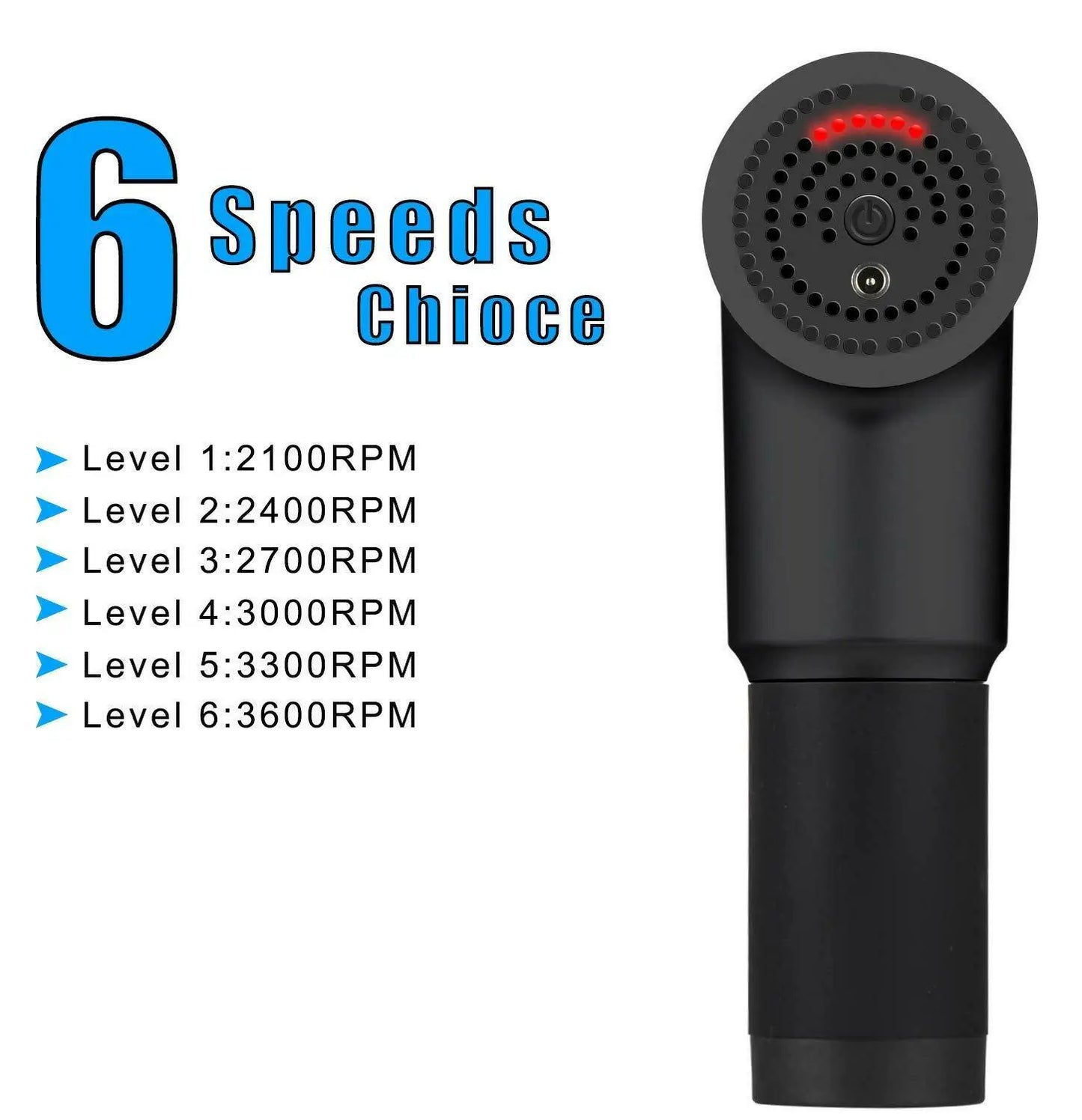 Massage Gun Percussion Massager – Deep Tissue Relief with 6 Speeds