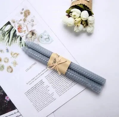 2pcs Nordic Beeswax Candles – Natural Handmade Home Decor