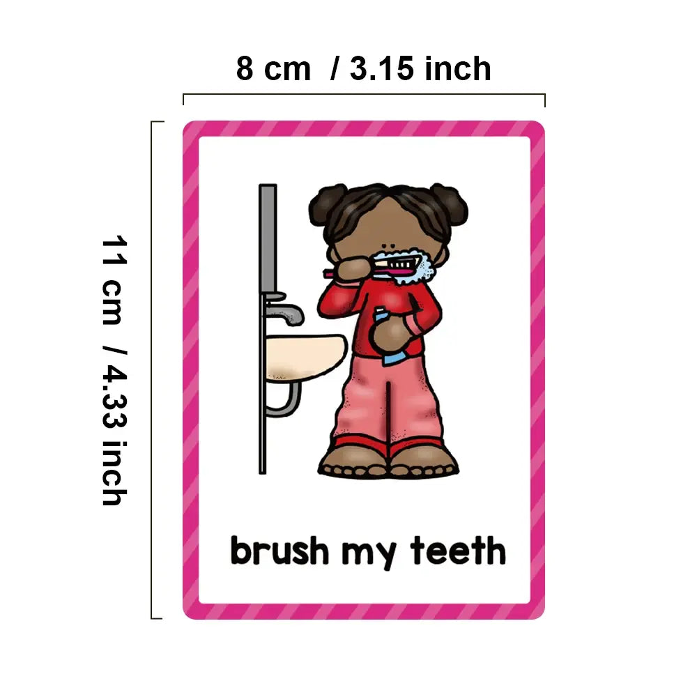 Montessori Kids English Words Learning Flashcards for Early Education