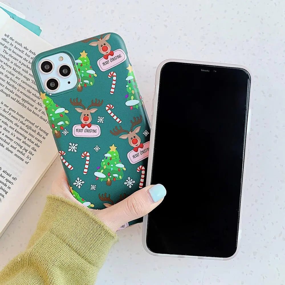 Christmas Reindeer iPhone Case Festive Holiday Phone Protection