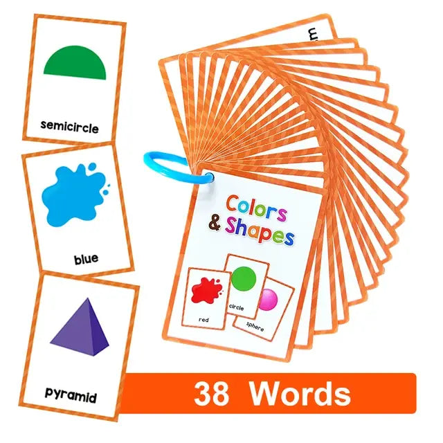 Montessori Kids English Words Learning Flashcards for Early Education