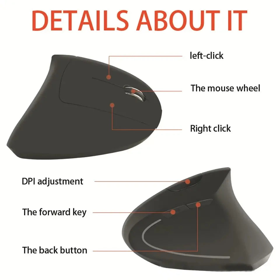 Ergonomic Wireless Mouse, details