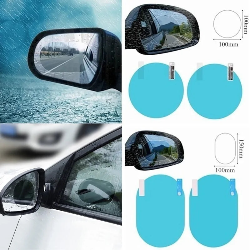 Rainproof Mirror Visor placed on a car side mirror