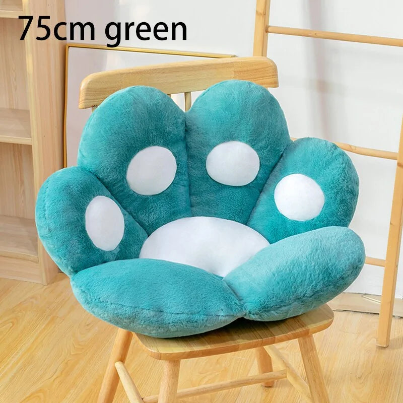 Cat Bear Paw Plush Seat Cushion – Super Soft Stuffed Floor Pillow for Cozy Comfort