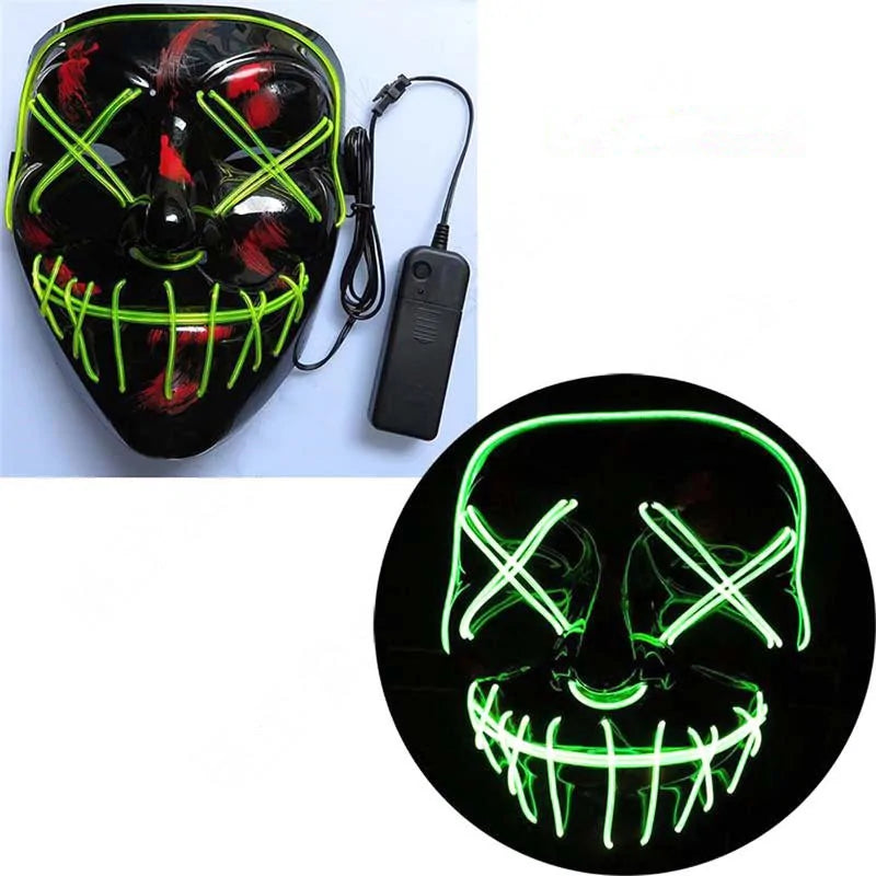 LED Halloween Mask for a Spooky Glowing Halloween Look