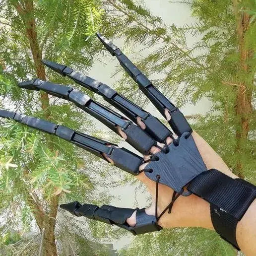 Halloween Skeleton Bones Finger Gloves Spooky Designs for Halloween Costumes and Parties