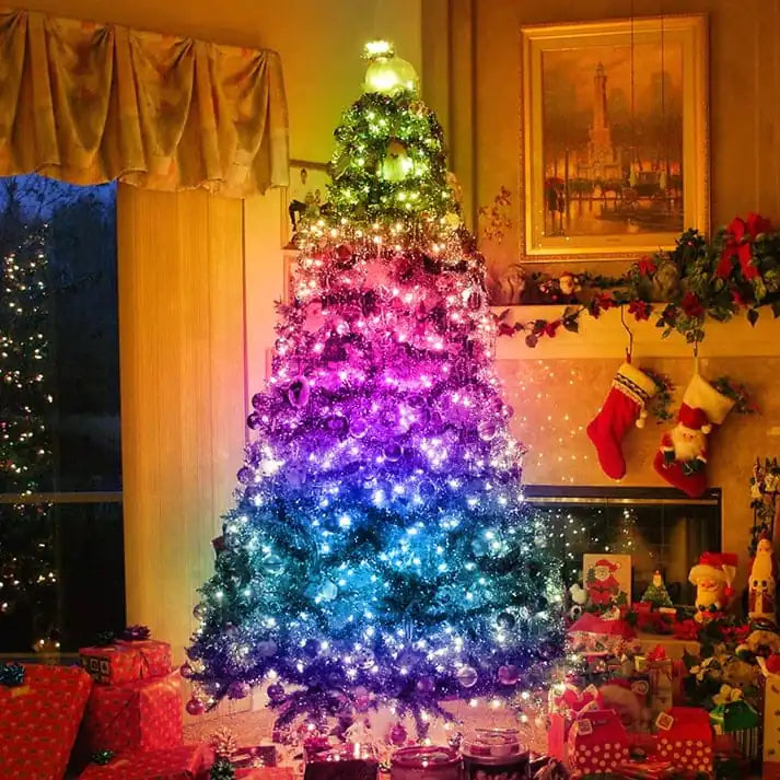 Customizable Christmas Lights Chain - 18 Million Colors & 29+ Designs