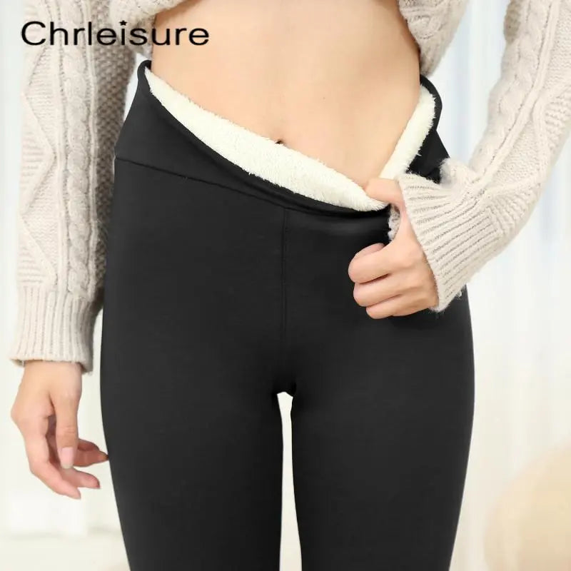 Fleece Lined Winter Thermal Leggings with Pockets - Stay Warm and Functional