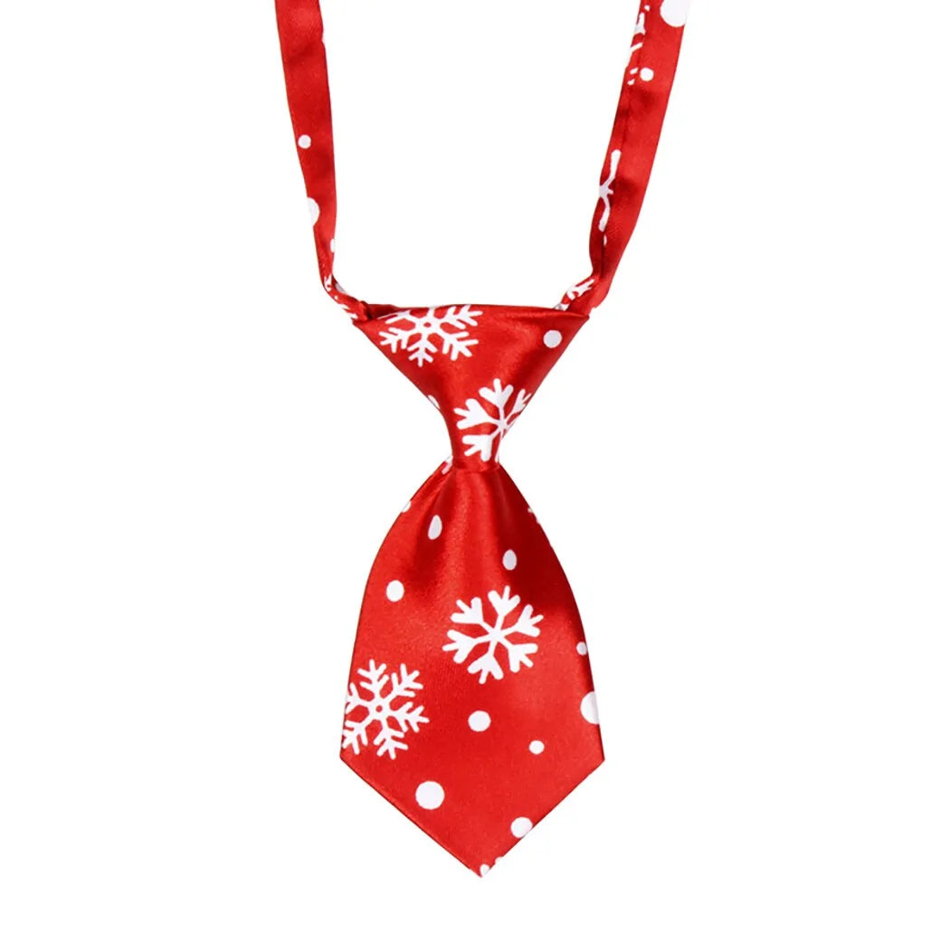 Christmas Dog Necktie - Adjustable Pet Tie for Dogs & Cats, Stylish Holiday Accessory