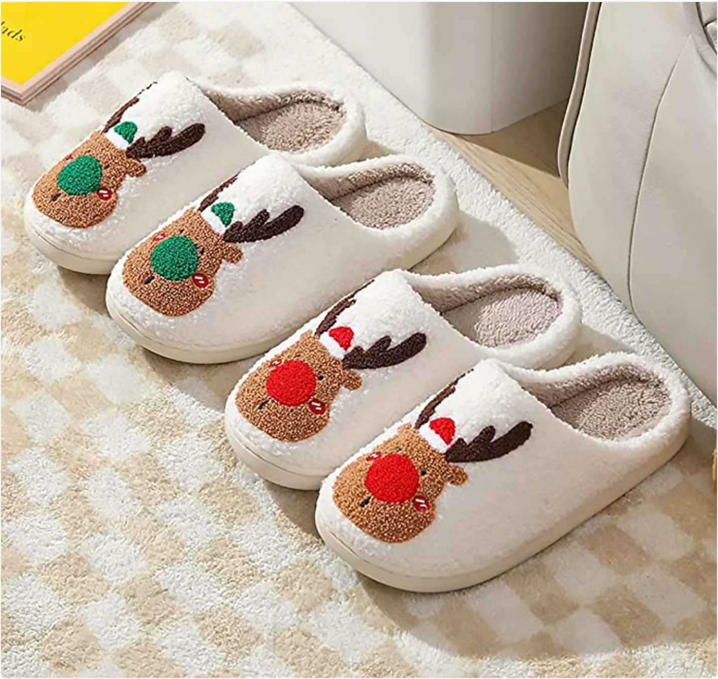 Cozy Christmas Slippers – Warm, Comfortable Holiday Indoor/Outdoor Slides