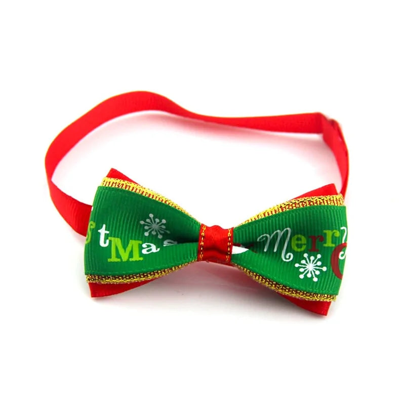 Holiday Pet Bow Collar - Festive and Stylish Accessory for Pets