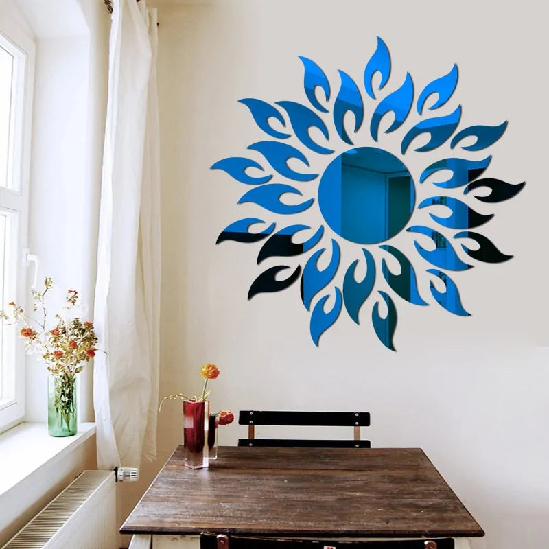 Sun Shaped Mirror Wall Stickers - Transform Your Space with Style