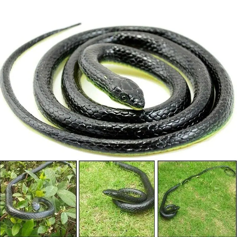 Realistic Rubber Snake in the grass