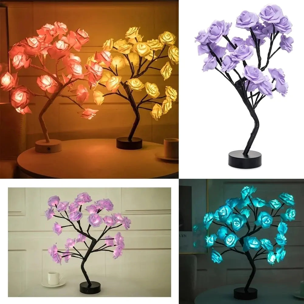 Christmas Card Tree Lights – Warm White, Blue, Red, Pink LED Holiday Lights