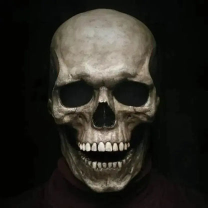 Movable Jaw Realistic Full Head Skull Mask