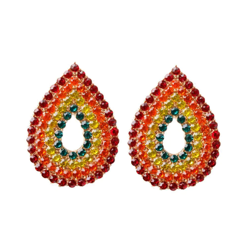 Rhinestone Tear Drop Party Earrings