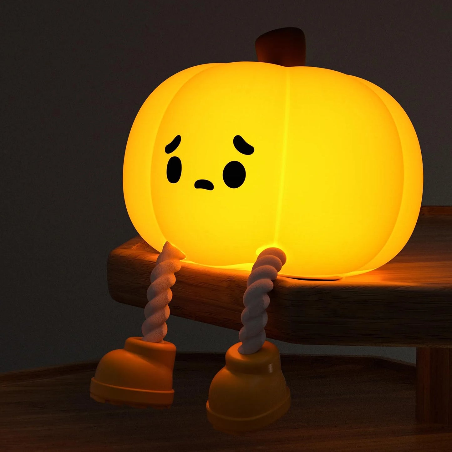 Luz de noche con forma de calabaza