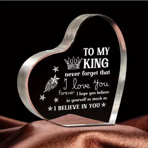 Unique Acrylic Heartfelt Gift with Personalized Romantic Message