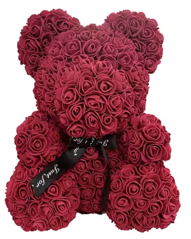 DIY PE Teddy Rose Bear - Artificial Flower Bear for Valentine's Day Gifts