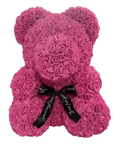 DIY PE Teddy Rose Bear - Artificial Flower Bear for Valentine's Day Gifts