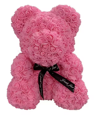 DIY PE Teddy Rose Bear - Artificial Flower Bear for Valentine's Day Gifts