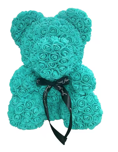 DIY PE Teddy Rose Bear - Artificial Flower Bear for Valentine's Day Gifts