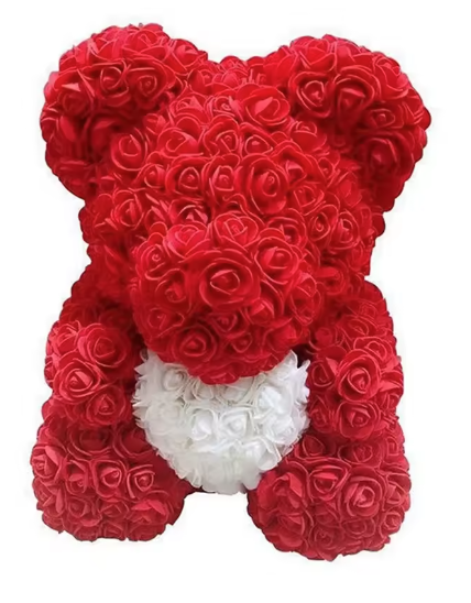 DIY PE Teddy Rose Bear - Artificial Flower Bear for Valentine's Day Gifts