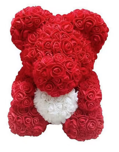 DIY PE Teddy Rose Bear - Artificial Flower Bear for Valentine's Day Gifts