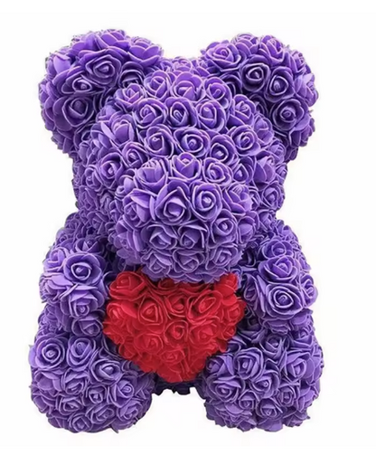 DIY PE Teddy Rose Bear - Artificial Flower Bear for Valentine's Day Gifts