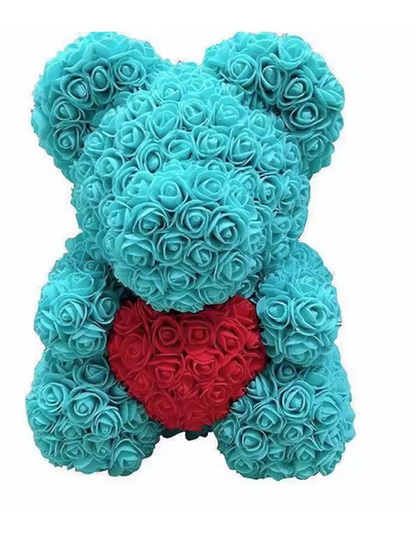 DIY PE Teddy Rose Bear - Artificial Flower Bear for Valentine's Day Gifts