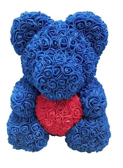 DIY PE Teddy Rose Bear - Artificial Flower Bear for Valentine's Day Gifts