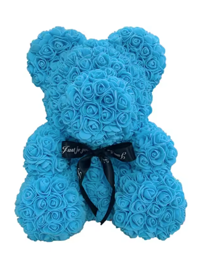 DIY PE Teddy Rose Bear - Artificial Flower Bear for Valentine's Day Gifts