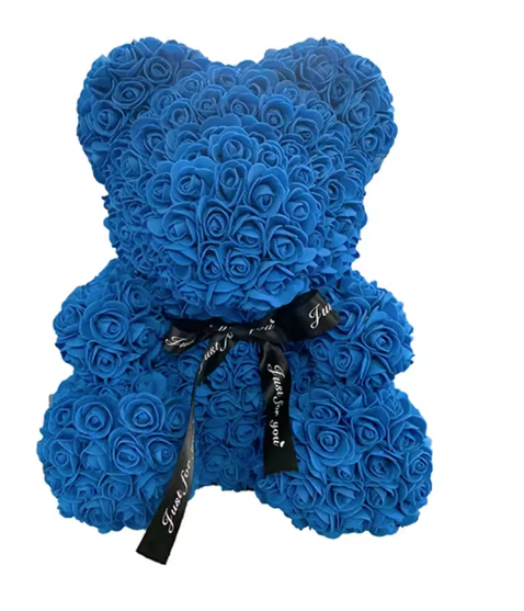 DIY PE Teddy Rose Bear - Artificial Flower Bear for Valentine's Day Gifts