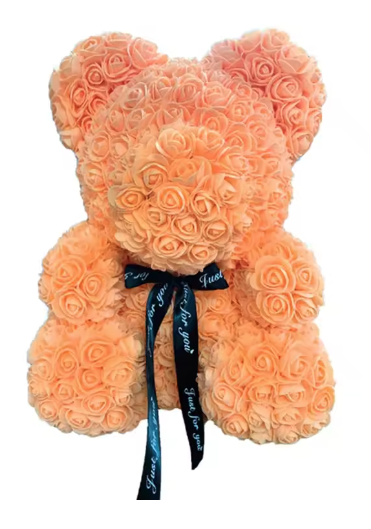 DIY PE Teddy Rose Bear - Artificial Flower Bear for Valentine's Day Gifts