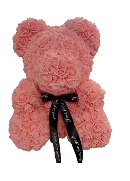 DIY PE Teddy Rose Bear - Artificial Flower Bear for Valentine's Day Gifts