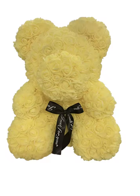 DIY PE Teddy Rose Bear - Artificial Flower Bear for Valentine's Day Gifts