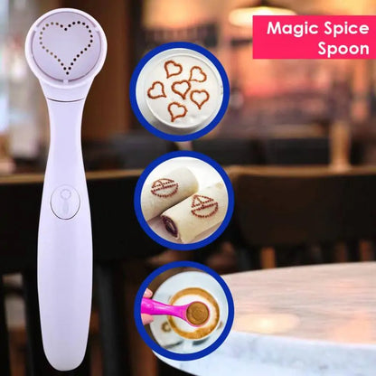 Patterns Spice Spoon Electric Coffee Stencils Coffee