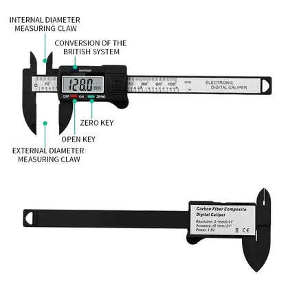 6" 150mm Digital Caliper Micrometer LCD Gauge Vernier Electronic Measuring Ruler