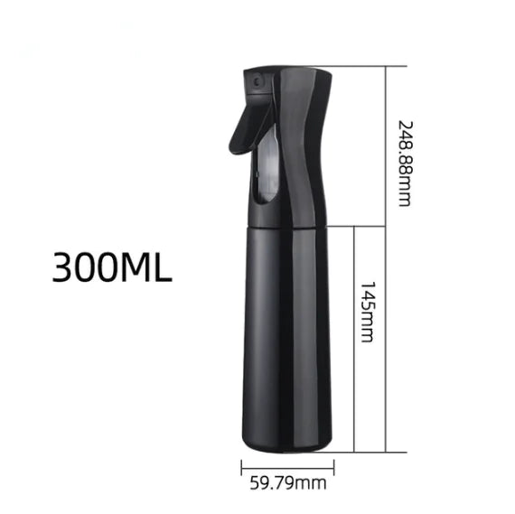 Continuous Mist Hair Spray Bottle Barber Water Sprayer Salon Plant Mister Tools