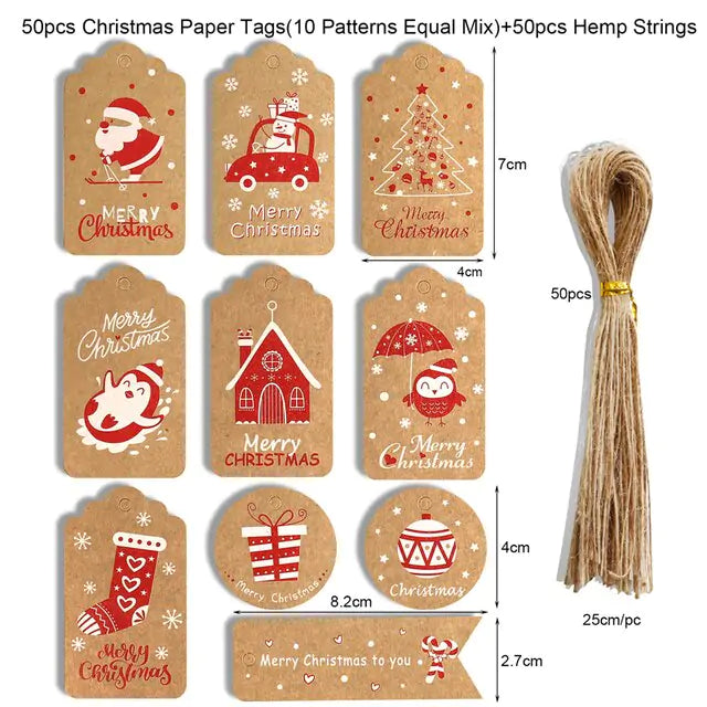 Santa Claus Christmas Gift Tags