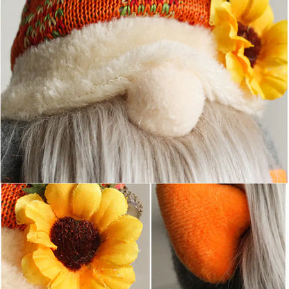 Dwarf Doll Ornaments Gnome Pumpkin Sunflower Swedish Nisse Tomte Elf Dwarf Plush Ornaments