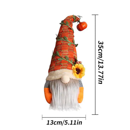 Dwarf Doll Ornaments Gnome Pumpkin Sunflower Swedish Nisse Tomte Elf Dwarf Plush Ornaments