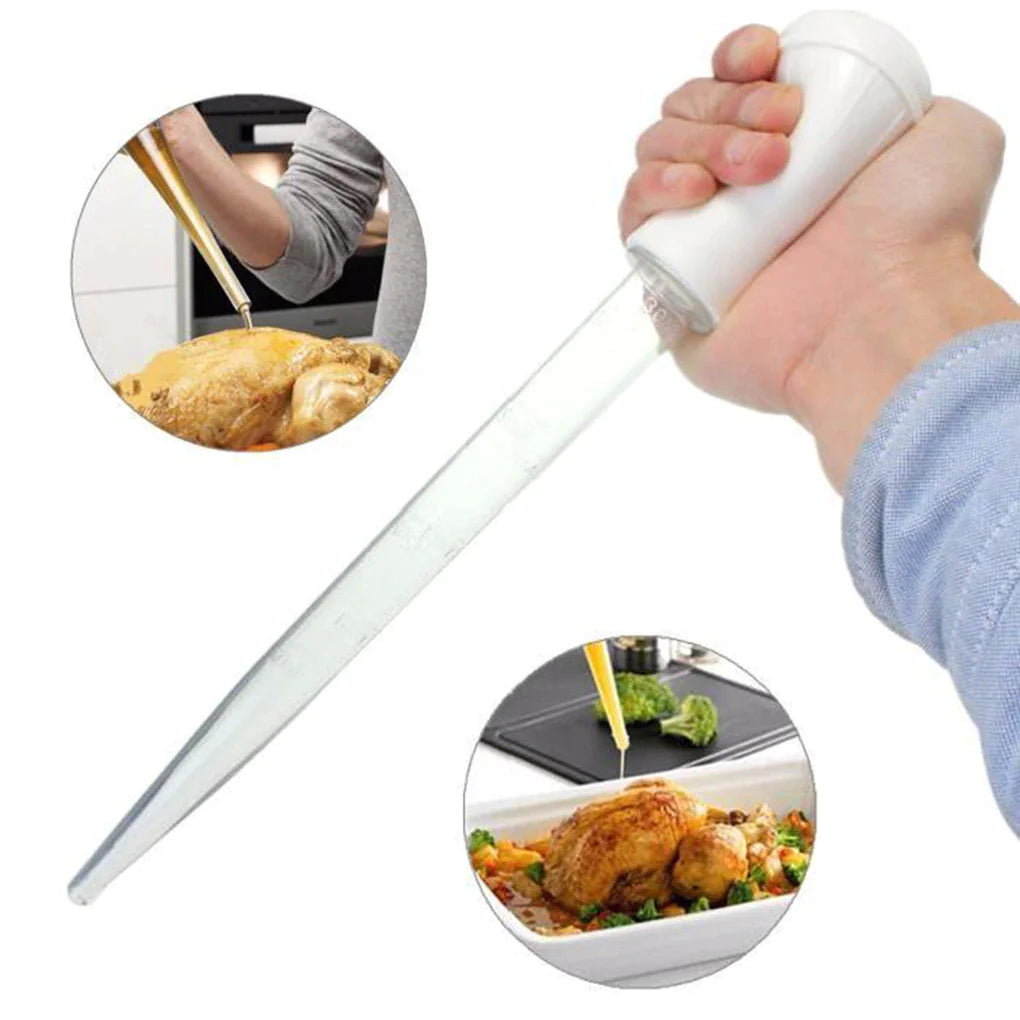 2 PCS Meat & Poultry Baster Heat Resistant BPA Free Turkey Syringe Flavor 30ML