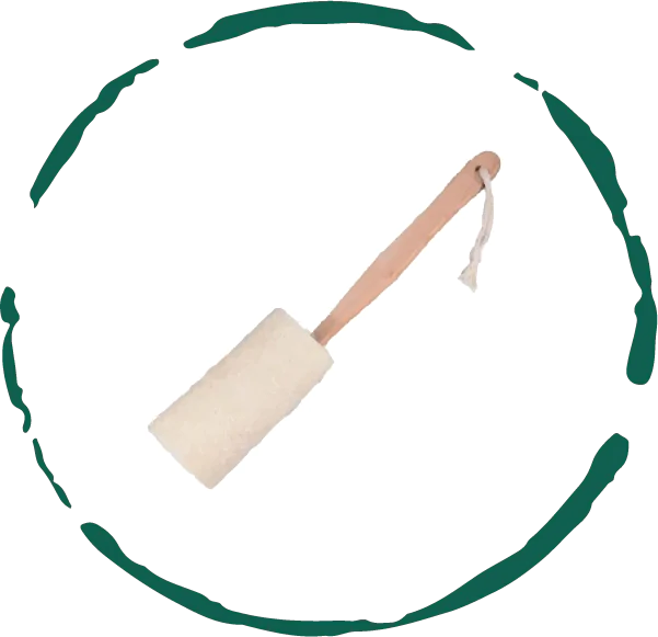 Natural Loofah Bath Brush with Long Handle