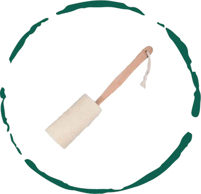 Natural Loofah Bath Brush with Long Handle