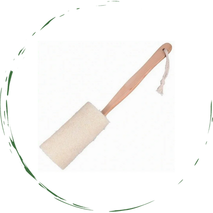 Natural Loofah Bath Brush with Long Handle